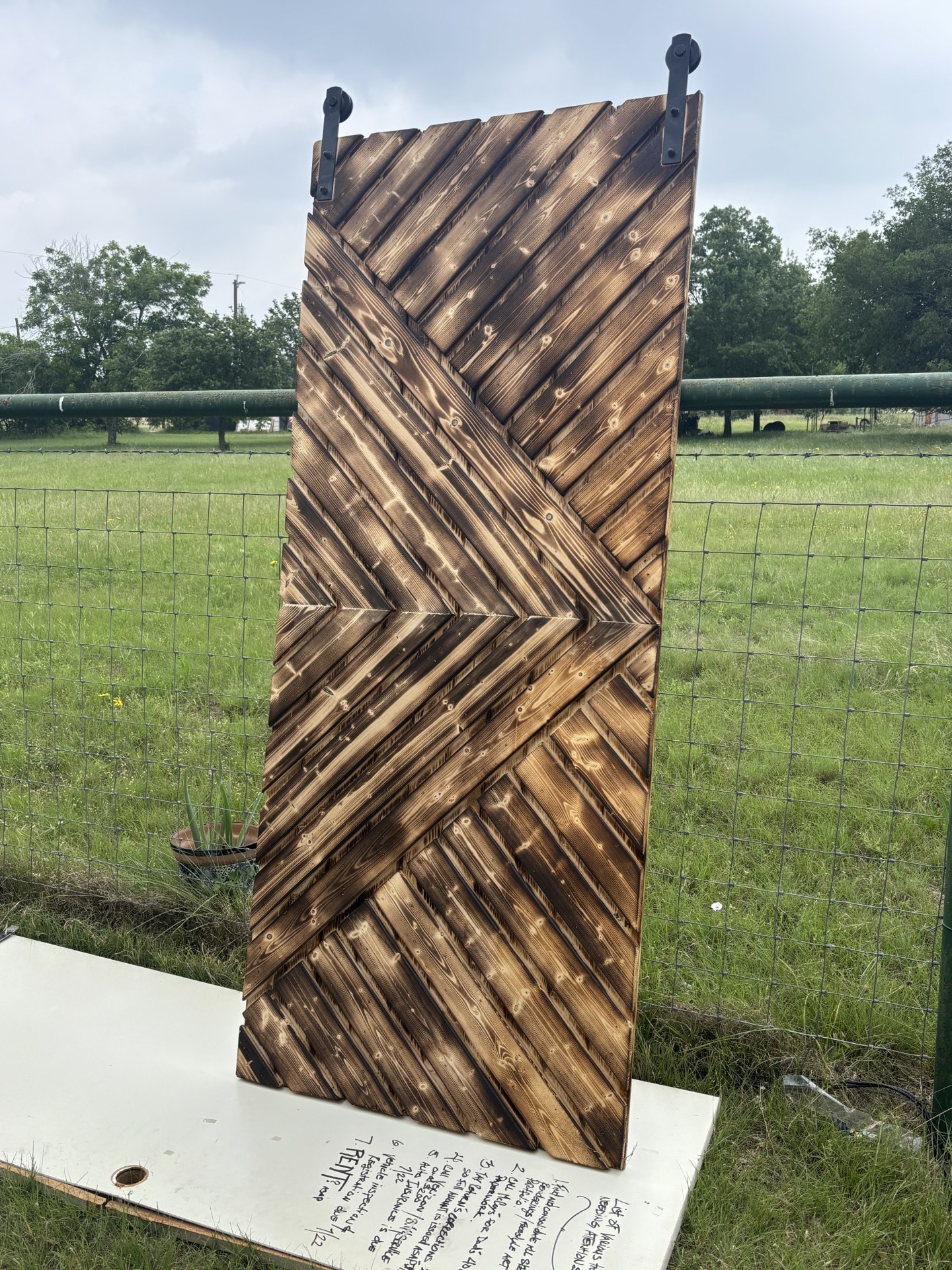 Toasted Wood Barn Door — after